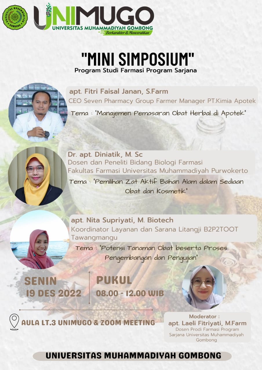 Program Studi Farmasi Program Sarjana Gelar Mini Simposium